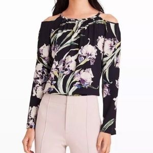 Club Monaco Sundith Cold Shoulder Nightshade Top